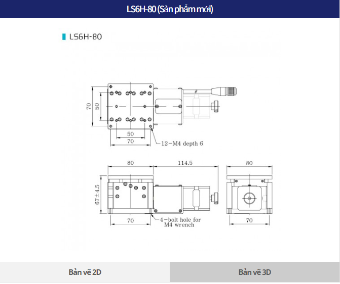 Bản vẽ LS6H-80 bàn nâng tự động trục Z Cross Roller