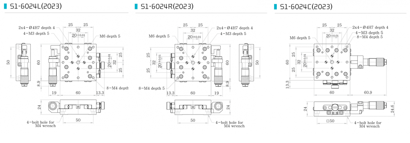 S1-6024 bàn trượt vi chỉnh DpinKorea