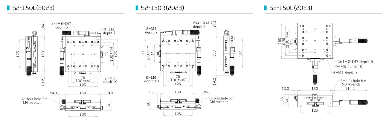 S2-150 bàn tinh chỉnh trục XY S2 Series