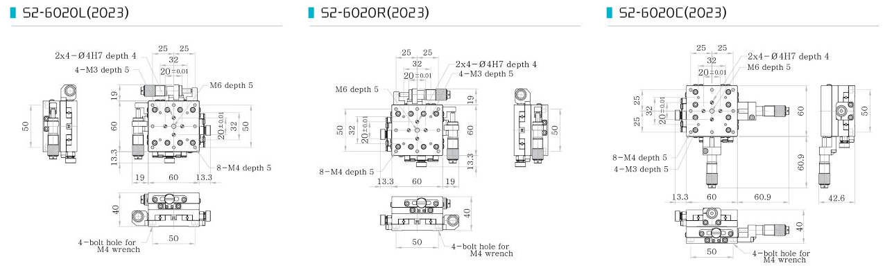S2-6020 bàn tinh chỉnh chính xác Crossed Roller Bearing