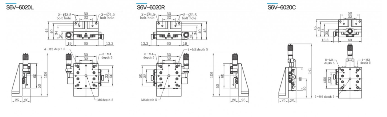 Model mặt bàn 60×60 mm, thân nhôm, Crossed Roller Bearing, phù hợp cụm gá cần tinh chỉnh phương Z ổn định.