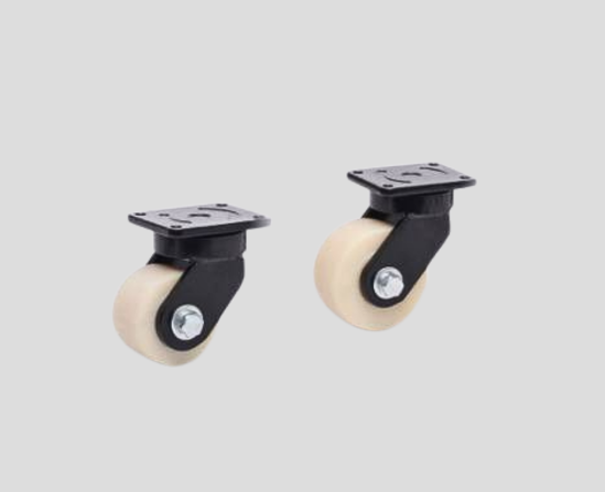 Bánh xe KD-C11-1-80SF-U D80 PU rộng 48mm, càng xoay mặt bích 100x85mm chịu tải 500kg