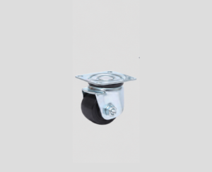 Bánh xe KD-C07-1-50SF D50 MC Nylon đen rộng 38mm, càng xoay mặt bích 84x84mm chịu tải 600kg