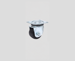 Bánh xe KD-C07-1-65SF D65 MC Nylon đen rộng 48mm, càng xoay mặt bích 100x100mm chịu tải 600kg