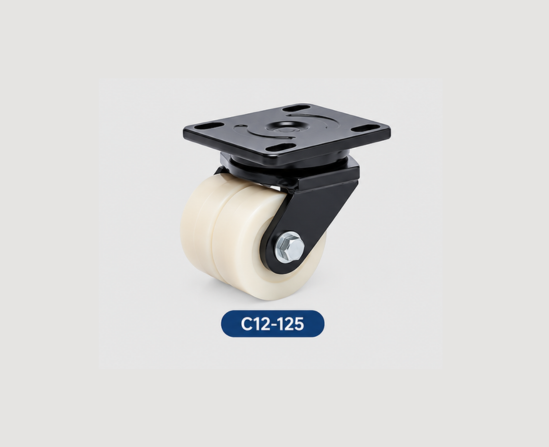 Bánh xe KD-C12-1-125SF-U D125mm PU càng xoay chịu tải 1200kg