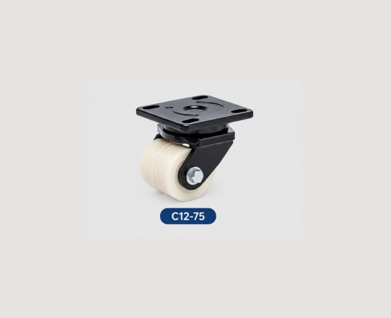 Bánh xe KD-C12-1-75SF-U D75mm PU càng xoay tải trọng 800kg
